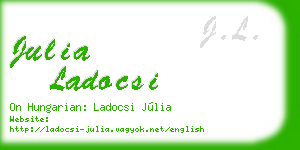 julia ladocsi business card